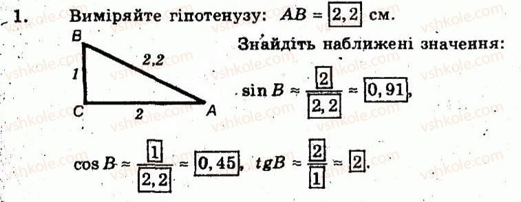 фото задание 1 - варіант 1 - графічний тренінг 6 - розв’язування прямокутних трикутників - частина 1. поточний контроль знань