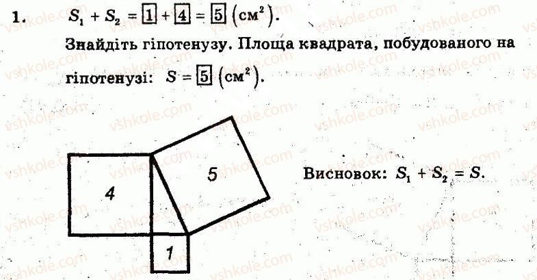фото задание 1 - варіант 1 - графічний тренінг 4 - теорема піфагора - частина 1. поточний контроль знань
