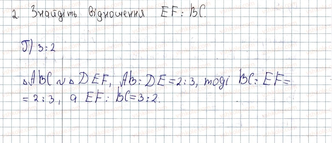 фото задание 2 - домашня самостійна робота № 3 - розділ 2. подібність трикутників