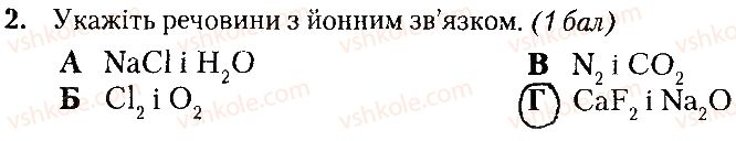 фото задание 2 - варіант 1 - контрольна робота № 2. хімічний зв'язок і будова речовини - контрольні роботи