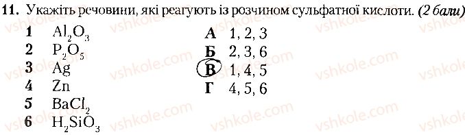фото задание 11 - варіант 2 - контрольна робота № 4. основні класи неорганічних сполук - контрольні роботи
