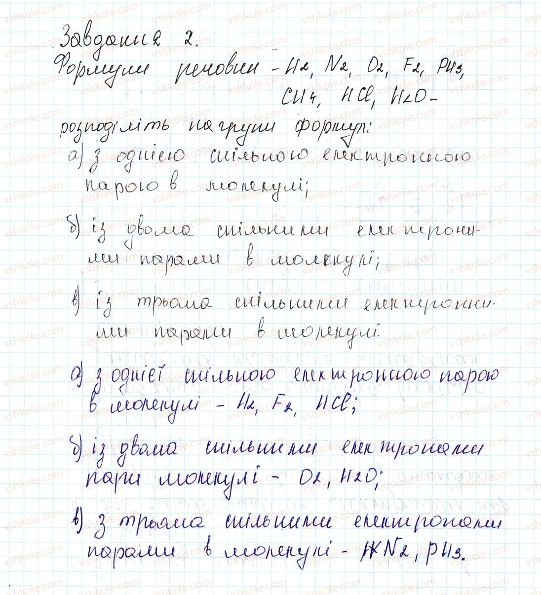 фото задание 2 - § 23. виконання завдань різної складності - тема 2. хімічний зв’язок і будова речовини