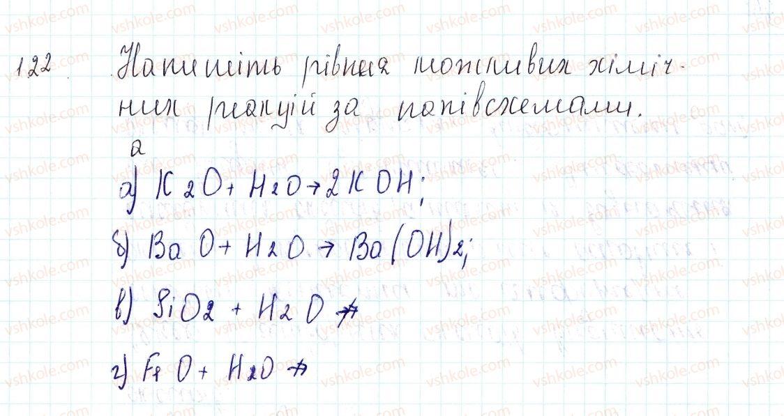 фото задание 122 - застосовуємо - § 34. поняття про солі - тема 4. основні класи неорганічних сполук