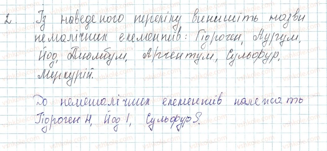 фото задание 2 - до § 1 - завдання для засвоєння матеріалу §1-§3 - повторення найважливіших питань курсу хімії 7 класу