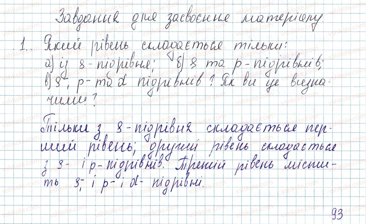 фото задание 1 - до § 14 - завдання для засвоєння матеріалу §4-§16 - тема 1. періодичний закон і періодична система хімічних елементів. будова атома