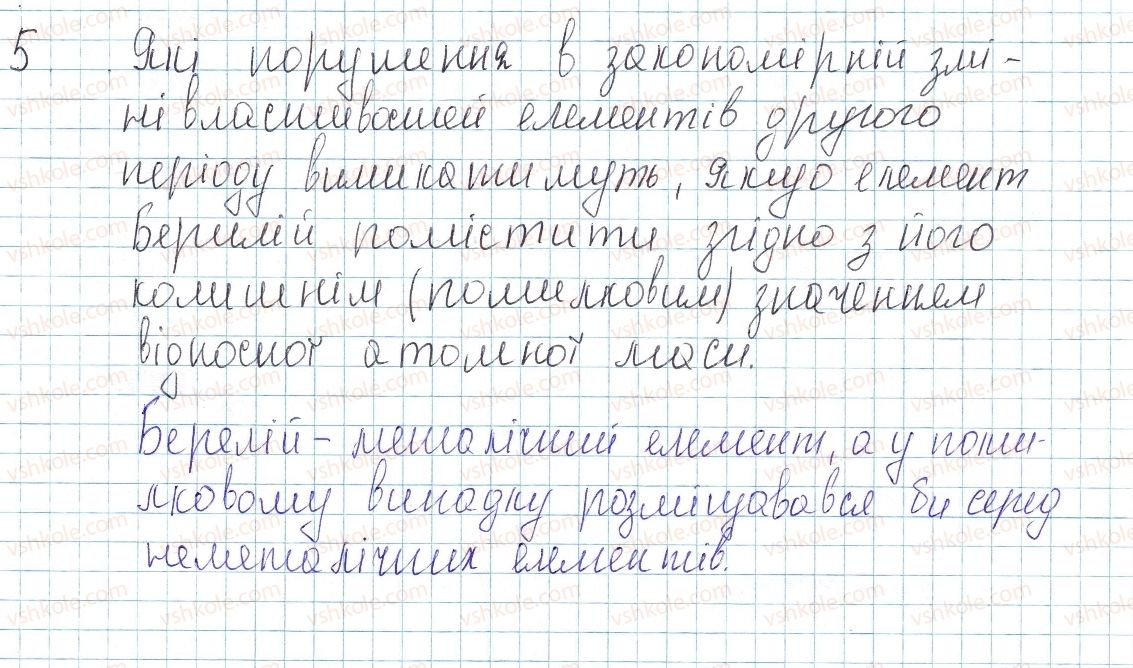 фото задание 5 - до § 8 - завдання для засвоєння матеріалу §4-§16 - тема 1. періодичний закон і періодична система хімічних елементів. будова атома