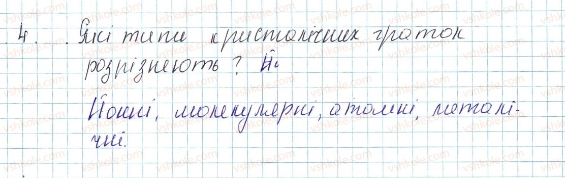 фото задание 4 - § 23. будова твердих речовин та їхні властивості - тема 2. хімічний зв’язок і будова речовини