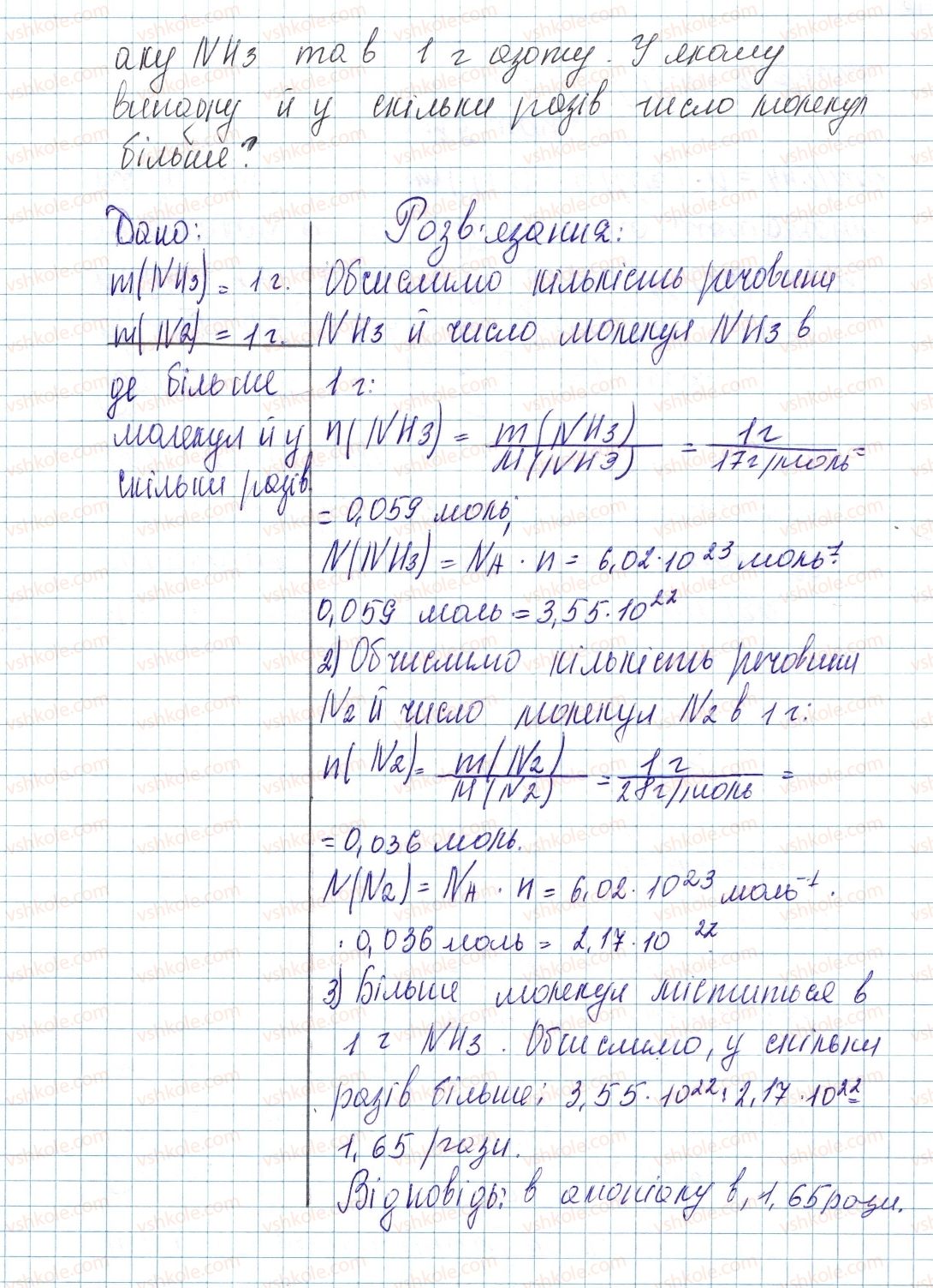 фото задание 10 - до § 26 - завдання для засвоєння матеріалу §24-§27 - тема 3. кількість речовини. розрахунки за хімічними формулами