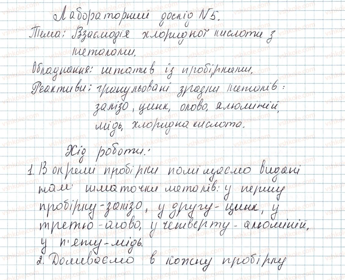 фото задание 1 - лабораторний дослід № 5 - тема 4. основні класи неорганічних сполук