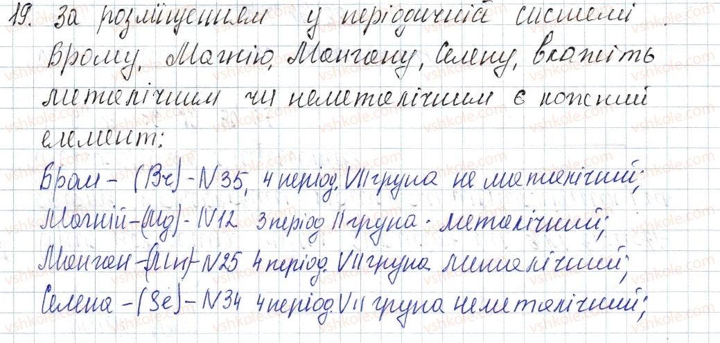 фото задание 19 - § 3. періодична система хімічних елементів - розділ 1. періодичний закон і періодична система хімічних елементів. будова атома
