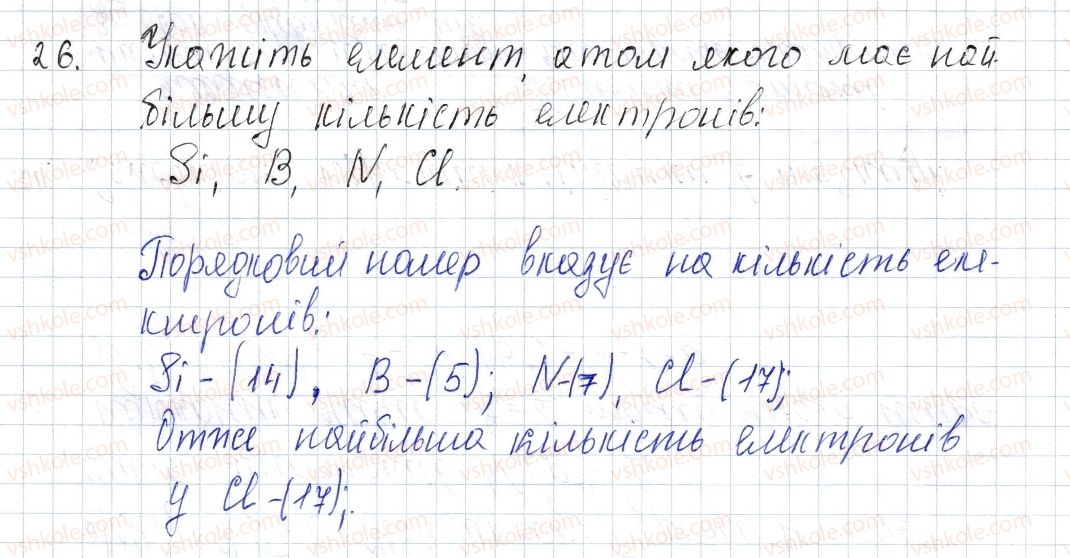 фото задание 26 - § 4. будова атома - розділ 1. періодичний закон і періодична система хімічних елементів. будова атома