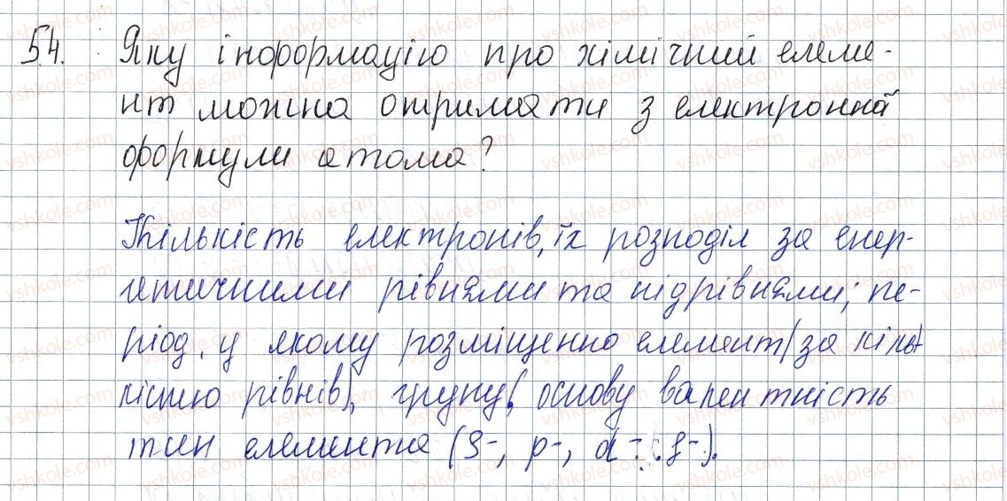 фото задание 54 - § 8. періодичний закон і електронна будова атомів - розділ 1. періодичний закон і періодична система хімічних елементів. будова атома