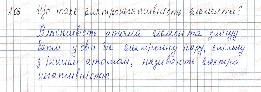 фото задание 105 - § 16. полярний і неполярний ковалентний зв'язок. електронегативність елементів - розділ 2. зв'язок і будова речовини