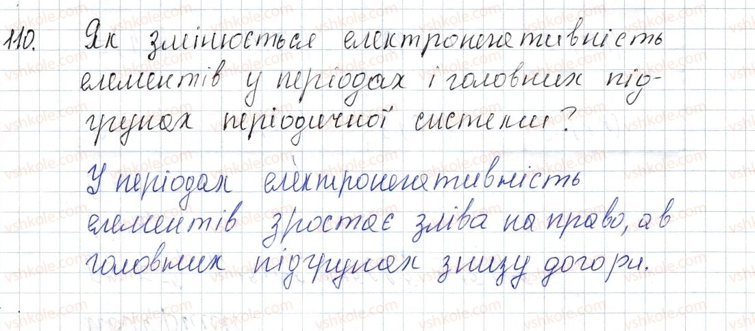 фото задание 110 - § 16. полярний і неполярний ковалентний зв'язок. електронегативність елементів - розділ 2. зв'язок і будова речовини