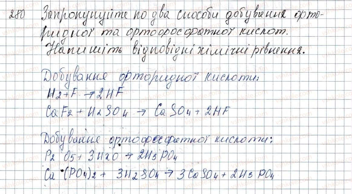 фото задание 280 - § 35. способи добування кислот - розділ 4. основні класи неорганічних сполук