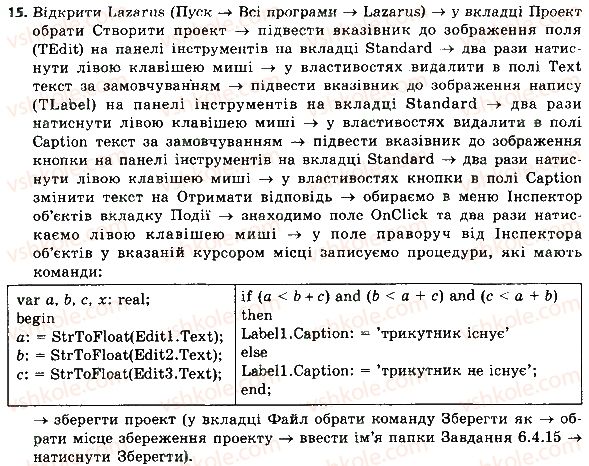 фото задание 15 - 6.4. алгоритми з розгалуженнями - розділ 6. алгоритми роботи з об’єктами та величинами