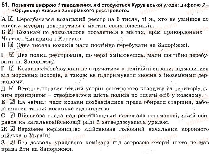 фото задание 81 - розділ 2. українські землі наприкінці 16 - перша половина 17 ст