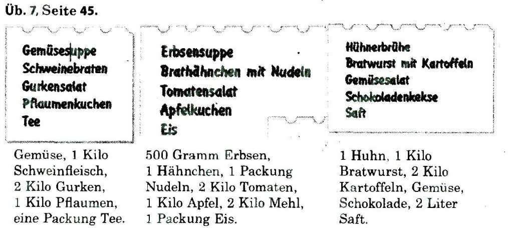 фото задание 7 - st. 15. einkaufen und kochen - lektion 2. alltag