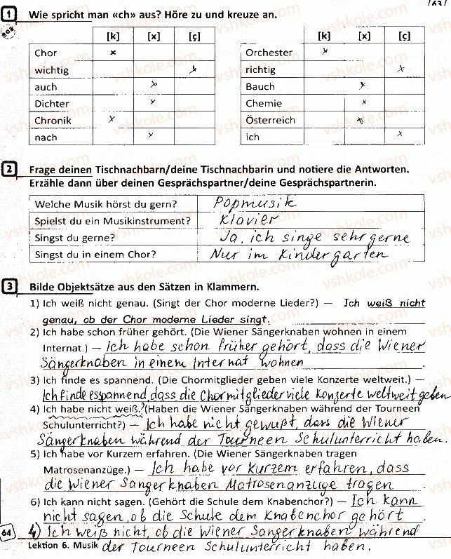 фото задание сторінка64 - lektion 6. stunde 62 - stunde 75-77