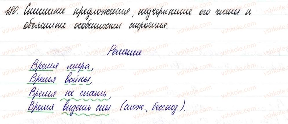 фото задание 180 - § 27,28. односоставные предложения с главным членом в форме подлежащего - односоставное предложение. неполное предложение