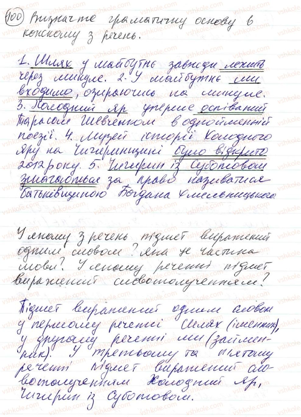 фото задание 100 - 8. способи вираження підмета - просте двоскладне речення