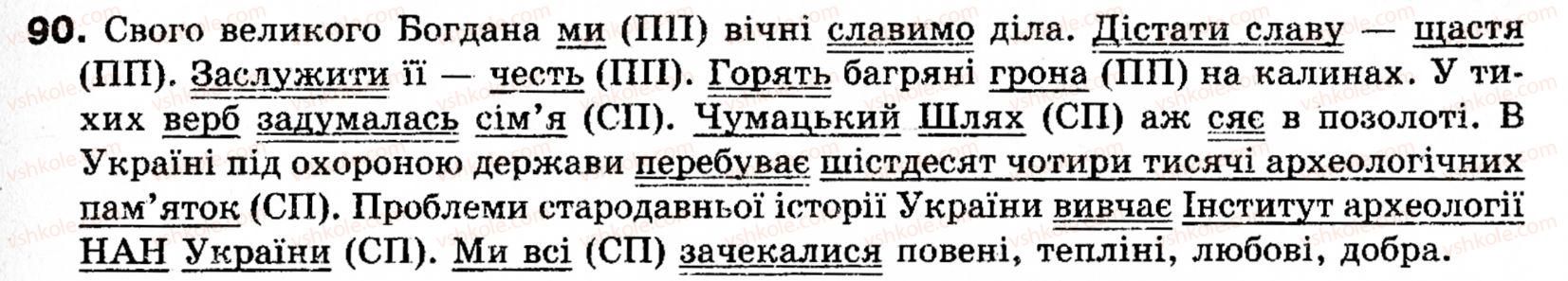 фото задание 90 - § 9. головні члени речення - синтаксис і пунктуація: просте речення