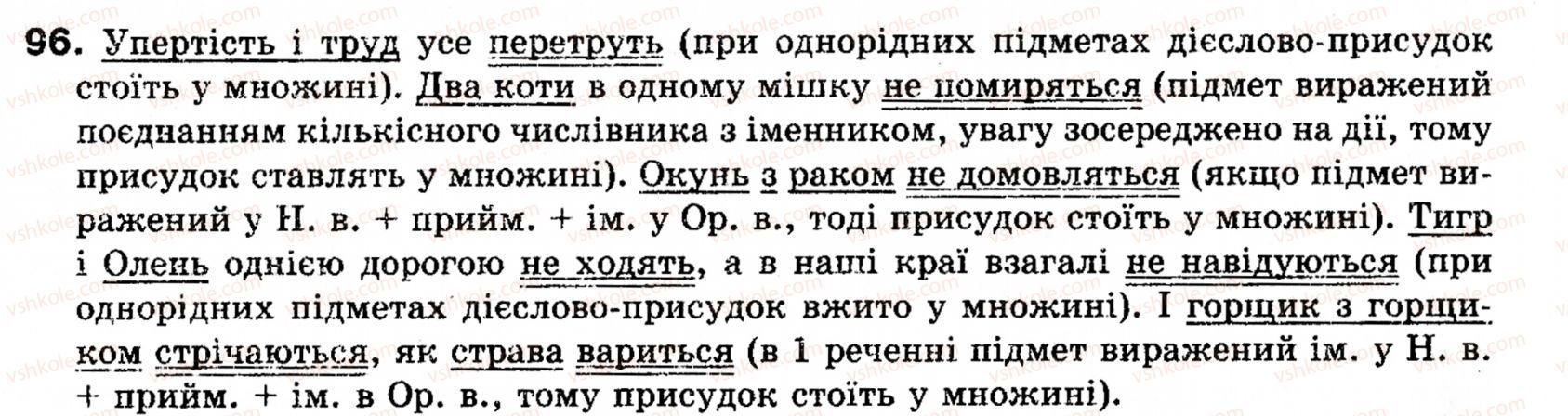 фото задание 96 - § 9. головні члени речення - синтаксис і пунктуація: просте речення