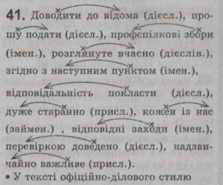 фото задание 41 - § 4. словосполучення. будова і види словосполучень за способами вираження головного слова - синтаксис. пунктуація