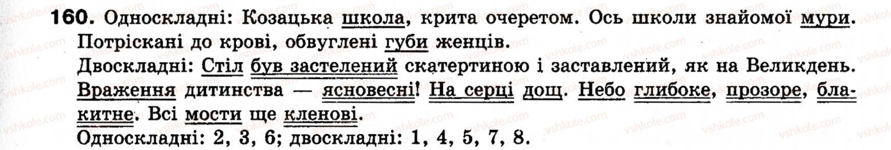 фото задание 160 - § 19. називні речення - односкладні речення. неповні речення