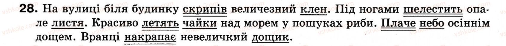 фото задание 28 - § 4. речення - словосполучення і речення. головні та другорядні члени речення
