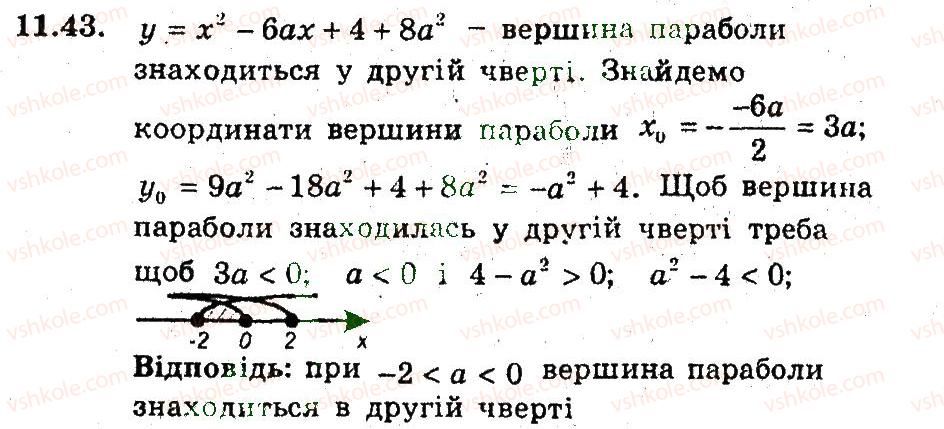 фото задание 43 - 11. квадратицна функція - § 3. квадратична функція