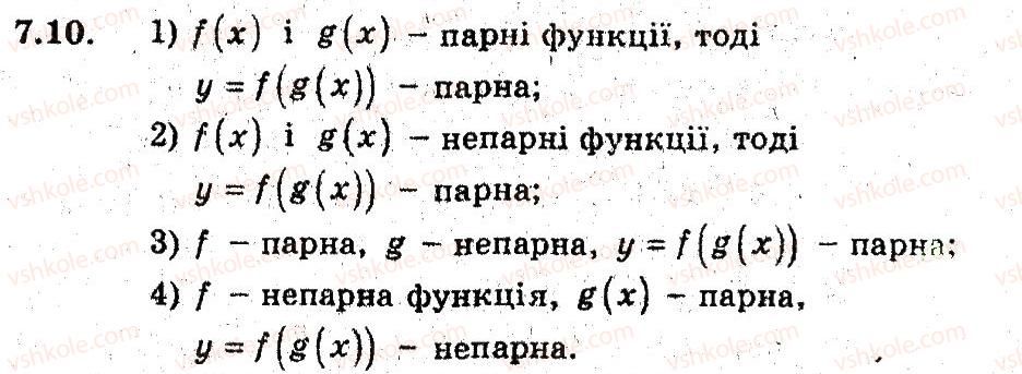 фото задание 10 - 7. парні і непарні функції - § 3. квадратична функція