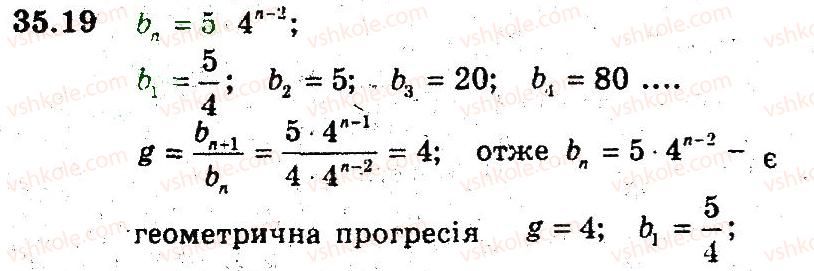 фото задание 19 - 35. геометрична прогресія - § 6. числові послідовності