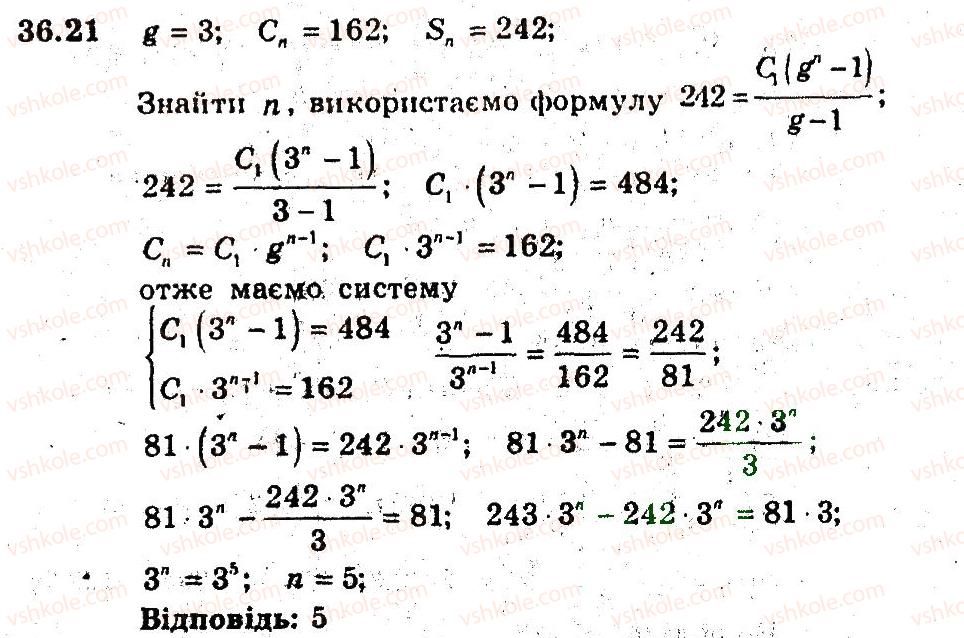 фото задание 21 - 36. сума n перших членів геометичної прогресії - § 6. числові послідовності