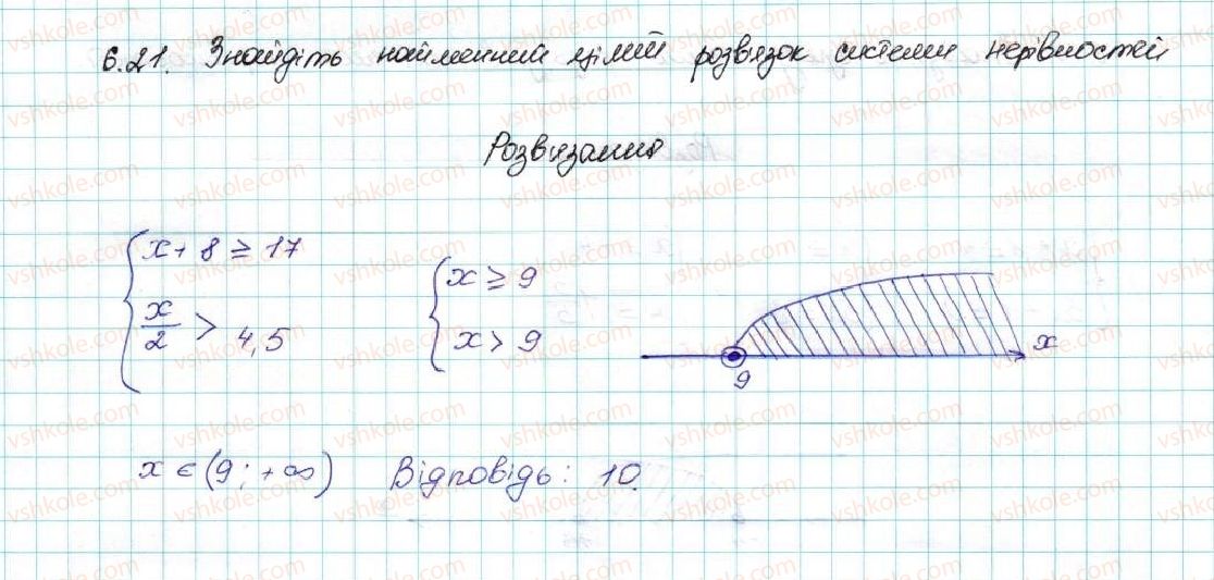 фото задание 21 - 6. системи лінійних нерівностей з однією змінною - § 1. нерівності