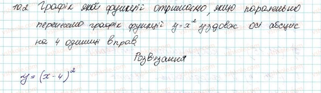 фото задание 2 - 10. як побудувати графіки функцій y = f (x) + b і y = f (x + a), якщо відомо графік функції y = f (x) - § 2. квадратична функція
