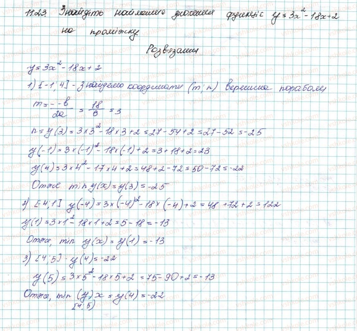фото задание 23 - 11. квадратична функція, її графік і властивості - § 2. квадратична функція