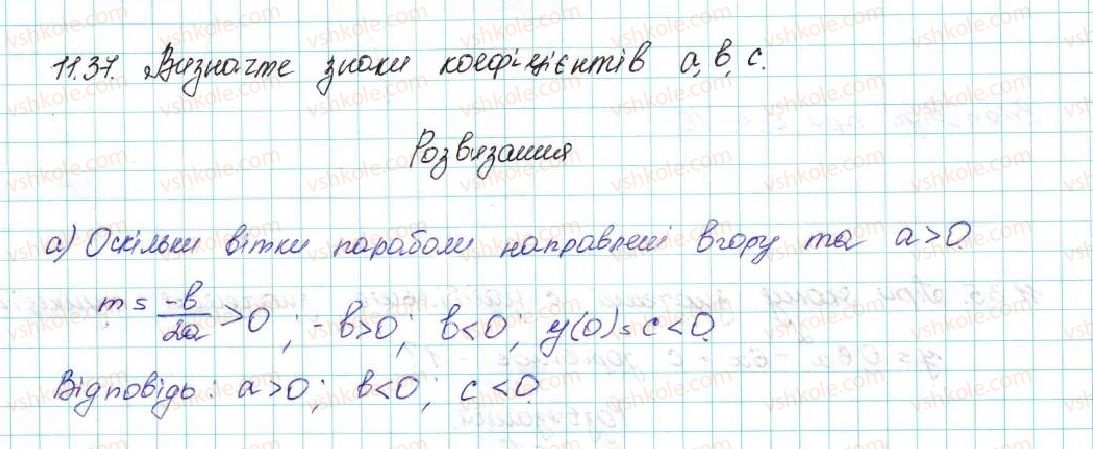фото задание 37 - 11. квадратична функція, її графік і властивості - § 2. квадратична функція