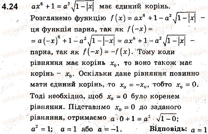 фото задание 24 - 4. парні та непарні функції - § 2. квадратична функція