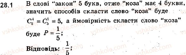 фото задание 1 - 28. обчислення ймовірностей за допомогою правил комбінаторики - § 6. елементи комбінаторики та теорії ймовірностей