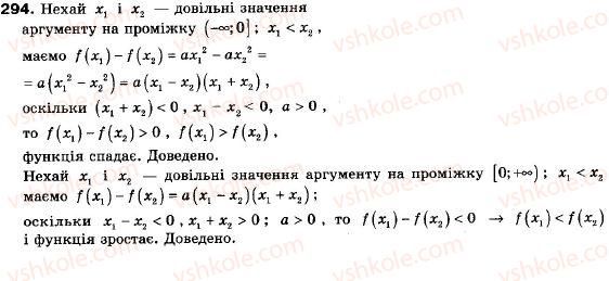 фото задание 294 - 9. як побудувати графік функції y = kf (x) , якщо відомо графік функції y = f (x) - § 2. квадратична функція