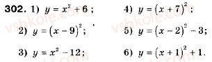 фото задание 302 - 10. як побудувати графіки функцій y = f (x) + b і y = f (x + a) , якщо відомо графік функції y = f (x) - § 2. квадратична функція