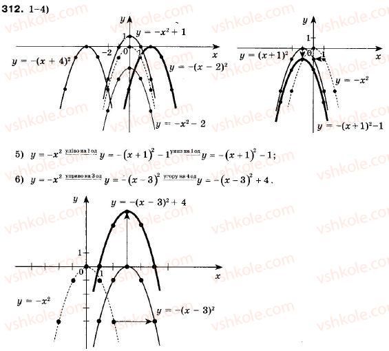 фото задание 312 - 10. як побудувати графіки функцій y = f (x) + b і y = f (x + a) , якщо відомо графік функції y = f (x) - § 2. квадратична функція