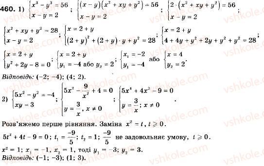 фото задание 460 - 13. системи рівнянь із двома змінними - § 2. квадратична функція