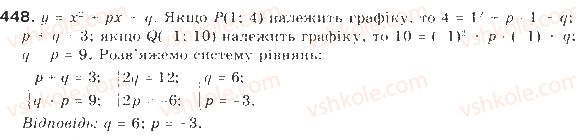 фото задание 448 - § 11. квадратична функція - квадратична функція