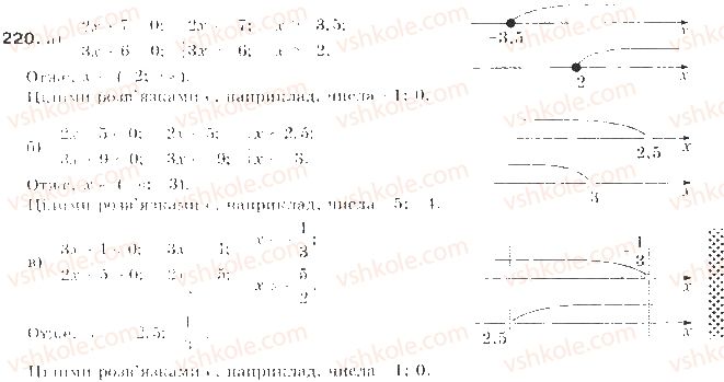 фото задание 220 - § 6. системи нерівностей з однією змінною - нерівності