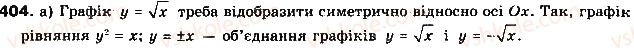 фото задание 404 - § 10. перетворення графіків функцій - розділ 2. квадратична функція