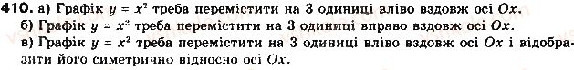 фото задание 410 - § 10. перетворення графіків функцій - розділ 2. квадратична функція