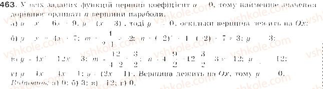 фото задание 463 - § 11. квадратична функція - розділ 2. квадратична функція