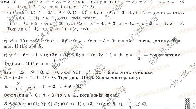 фото задание 483 - § 12. квадратні нерівності - розділ 2. квадратична функція